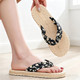 Women's Boho Floral Fabric Strap Flip-Flops product