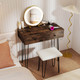 Vanity Desk with Stool and Adjustable Lighted Mirror product