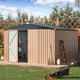 10'x10' Outdoor Metal Storage Shed with Lockable Doors product