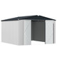10'x10' Outdoor Metal Storage Shed with Lockable Doors product