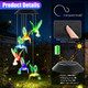 LED Solar Hummingbird, Butterfly, Dragonfly Wind Chimes (3-Pack) product