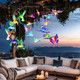 LED Solar Hummingbird, Butterfly, Dragonfly Wind Chimes (3-Pack) product