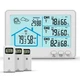 Indoor Outdoor Thermometer Wireless, 5 Inch Display Digital Hygrometer Thermometer Monitor with Sensor and Weather Station, White product