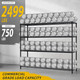 4-Tier Heavy Duty Wire Shelf Rack with Wheels product