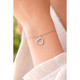 Minimalist Silver Tone Heart Charm Bracelet  product