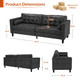 3-Seater 84.2” Mid-Century Sofa Couch with Pillows product