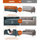 3-Seater 84.2” Mid-Century Sofa Couch with Pillows product
