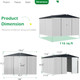 12' x 10' Metal Storage Shed for Outdoor and Lockable Doors product