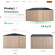 12' x 10' Metal Storage Shed for Outdoor and Lockable Doors product