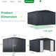 12' x 10' Metal Storage Shed for Outdoor and Lockable Doors product