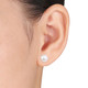  2-Piece Set 8-10mm Cultured Freshwater Pearl Strand Necklace and Stud Earrings product