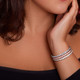 White, Pink and Grey  Pearl Bracelet Set of 3 with Ribbon product