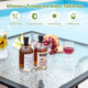 35'' Patio Dining Table with Tempered Glass Top product