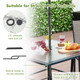 35'' Patio Dining Table with Tempered Glass Top product