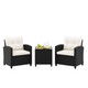 Black Rattan Patio Furniture Set (3 Pieces) product