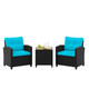 Black Rattan Patio Furniture Set (3 Pieces) product