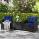 Black Rattan Patio Furniture Set (3 Pieces) product