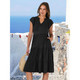 Women's Summer Ruffle Sleeve V-Neck Midi Dress product