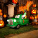 7.5 Ft Long Halloween Inflatable Ghost Car with LED Lights product