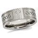 Men's 6mm Cross Design Titanium Wedding Band Ring product