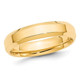 Unisex 14K Yellow Gold 5mm Comfort Fit Wedding Band with Bevel Edge product