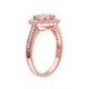 Morganite Ring 1.16 Carat (ctw) with Diamond Halo in Rose Sterling Silver product