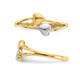 14K Yellow and White Gold Double Heart Promise Ring (Size 7) product