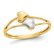 14K Yellow and White Gold Double Heart Promise Ring (Size 7) product