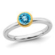 1/2 Carat (ctw) Solitaire Blue Topaz Ring in Sterling Silver  product