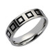 Men's 6mm Enameled Stainless Steel Comfort Fit Wedding Band Ring product