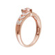 1/2 Carat (ctw) Morganite Heart Ring with Diamonds in Rose Plated Sterling Silver product