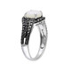 Opal 1.35 Carat (ctw) Ring with Black Diamond in Sterling Silver product
