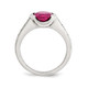 Lab Created Bezel Set Solitaire Ruby Ring in Sterling Silver product