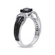 1.00 Carat (ctw) Black and White Diamond Engagement Ring in Sterling Silver product