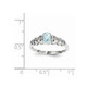2/5 Carat (ctw) Aquamarine Heart Promise Ring in Sterling Silver product