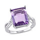 5.80 Carat (ctw) Amethyst & White Topaz Ring in Sterling Silver product