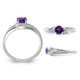 1/3 Carat (ctw) Amethyst Ring in Sterling Silver with Diamond Accent product