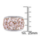 6.0 Carat (ctw) Synthetic Rose Pink Quartz Ring in Rose-Plated Sterling Silver product