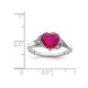 Lab-Created Ruby Heart Promise Ring in Sterling Silver product
