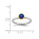 Ladies Lab Created Blue Sapphire Solitaire Ring 1/2 Carat (ctw) in Sterling Silver product