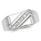 Men's Synthetic Cubic Zirconia (CZ) Band Ring in Sterling Silver product