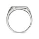 Men's Synthetic Cubic Zirconia (CZ) Band Ring in Sterling Silver product