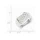 Men's Synthetic Cubic Zirconia (CZ) Band Ring in Sterling Silver product