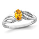 Oval Cut Citrine Ring 2/5 Carat (ctw) in Sterling Silver product