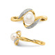 14K Yellow Gold Freshwater Cultured White Pearl Ring product