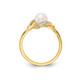 14K Yellow Gold Freshwater Cultured White Pearl Ring product