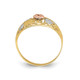 Ladies 14K Yellow Two Tone Flower Gold Ring product