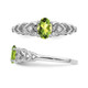 3/5 Carat (ctw) Oval Cut Peridot Heart Promise Ring in Sterling Silver product
