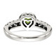 Natural Peridot 5mm Heart Ring in Sterling Silver product