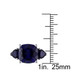 7.10 Carat (ctw) Lab-Created Blue Sapphire Three Stone Ring in Sterling Silver product